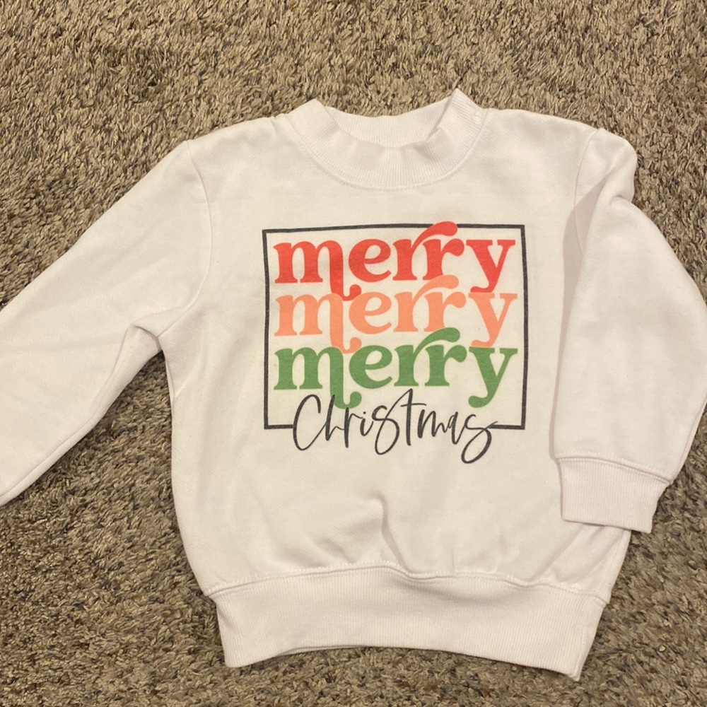 Boutique toddler Christmas sweatshirt